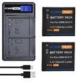 DSTE 2-Pacco Ricambio Batteria per Panasonic DMW-BCK7 DMC-FH2 DMC-FH4