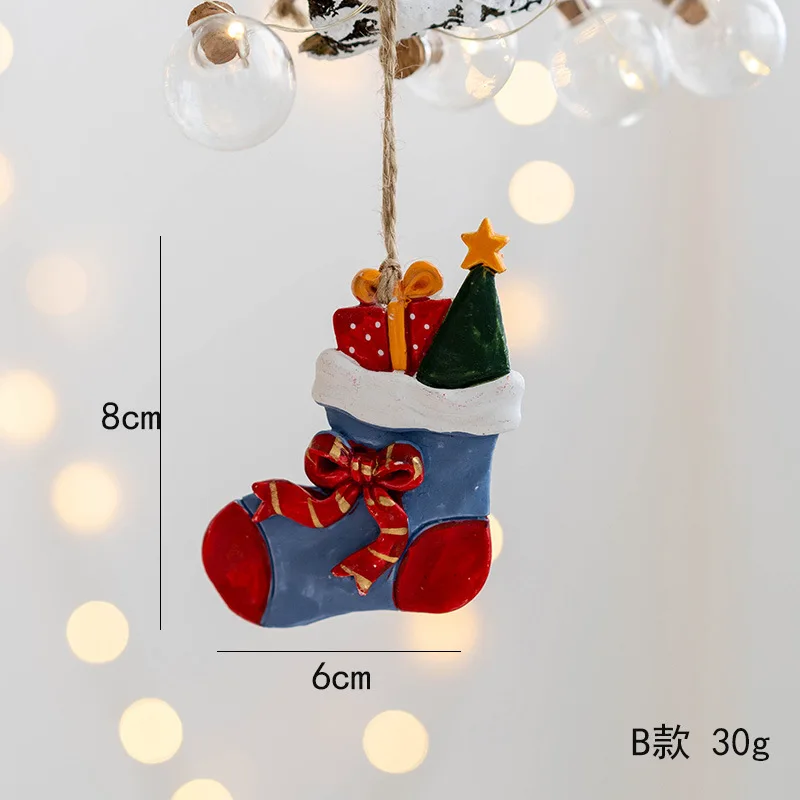thumbnail image 1 of 2023 Navidad Christmas Resin Gingerbread Man Pendant Christmas Tree Ornaments Christmas Decorations for Home 2024 New Year Gift, 1 of 5