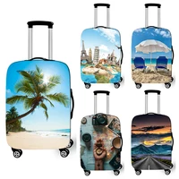 Tropical Beach Luggage Covers Elastic Highway Suitcase Protective Covers for Travel Accessories Anti-dust Trolley Case Cover 1