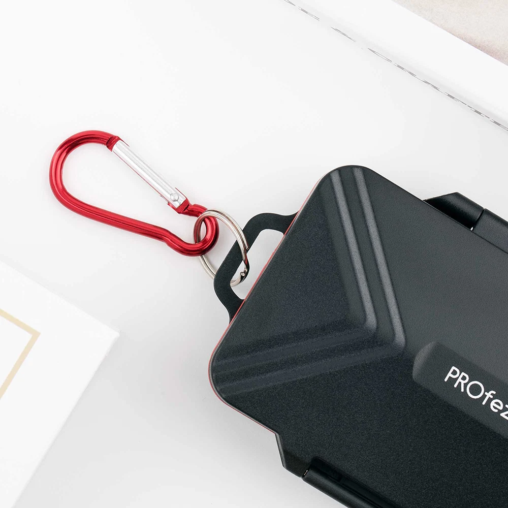 Profezzion 36 Slots Case de Cartão sd à Prova Impermeável Água cf Micro sd Titular do Cartão Caixa de Armazenamento com Mosquetão Recipiente de Cartão de Memória Microsd - Imagem 4