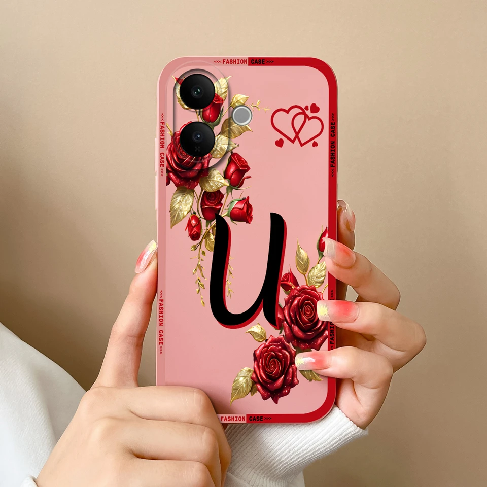 Elegant Flower Letter Design Phone Case - Beautiful Simplicity Collection