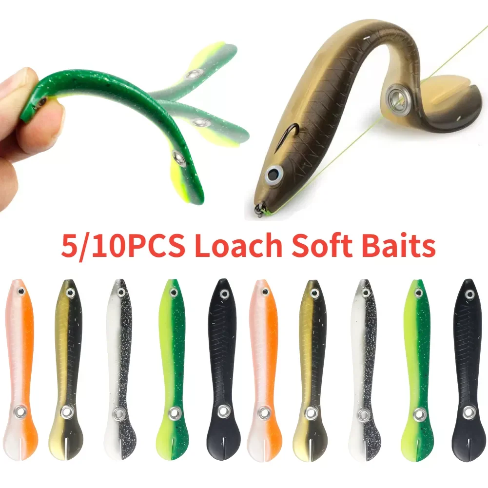 5/10pcs Silicone Soft Bait 10cm 6g Wobbler for Bass/Pike Crankbaits Fishing  Artificial Swimbait Moving Bait For Fish