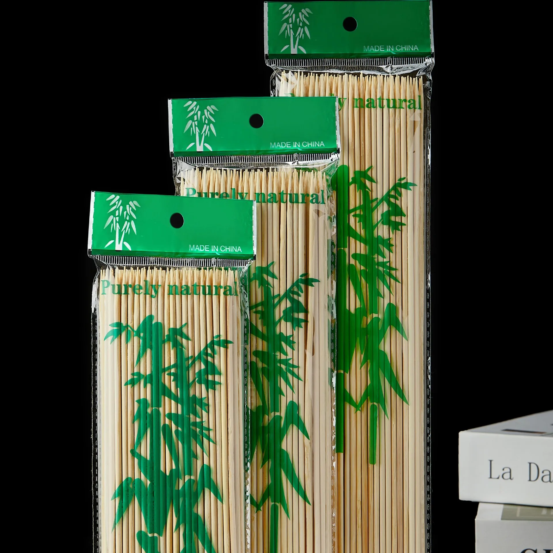 100pcs Bamboo Wooden BBQ Short Skewers Food Meat Tool Barbecue Party DIY Disposable Eco Sticks Catering Grill