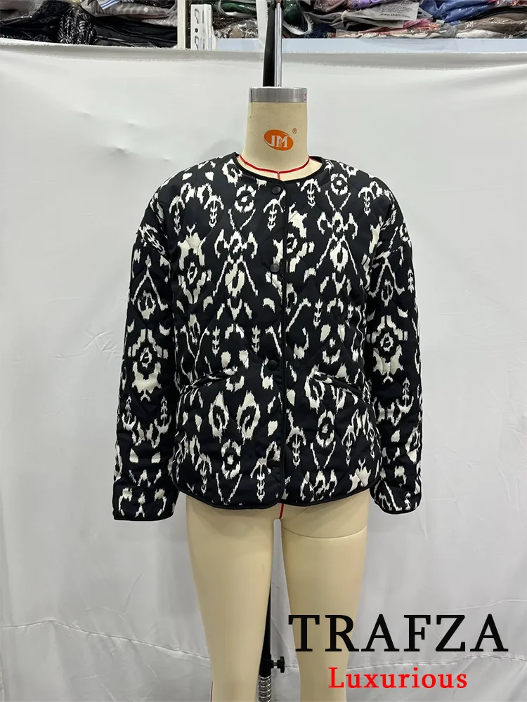 ترافزا-بذلة نسائية كلاسيكية مطبوعة غير رسمية ، بأكمام طويلة برقبة دائرية ، معاطف بصف واحد من الصدر ، تنورة صغيرة مستقيمة ، أطقم الربيع ، موضة جديدة ، 6 ترافزا-بذلة نسائية كلاسيكية مطبوعة غير رسمية ، بأكمام طويلة برقبة دائرية ، معاطف بصف واحد من الصدر ، تنورة صغيرة مستقيمة ، أطقم الربيع ، موضة جديدة ، 6