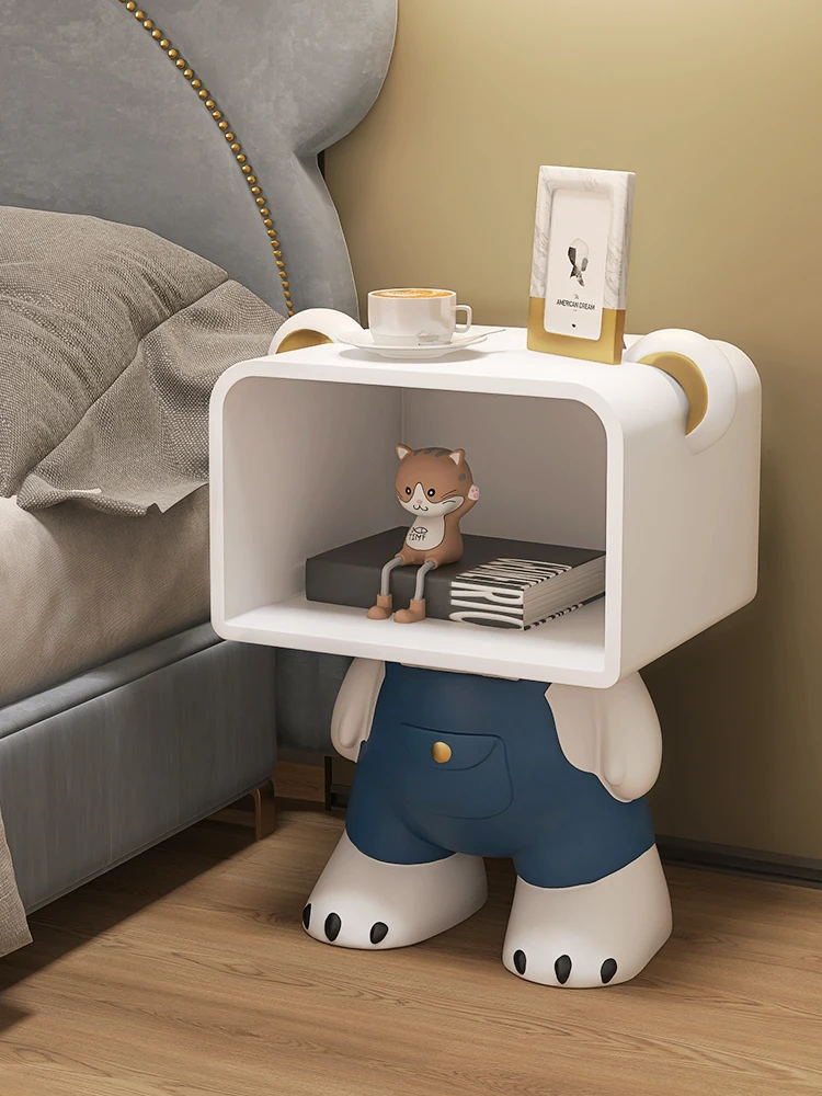 Boys bedside table integrated table lamp cartoon space boy children's room bedroom floor cabinet astronaut bedside