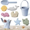 Summer Beach Bucket Toy Water and Sand Playing Toys Soft Silicon Sand Set Beach Game Parent-Children Interactive Tools 4-6 Years 5