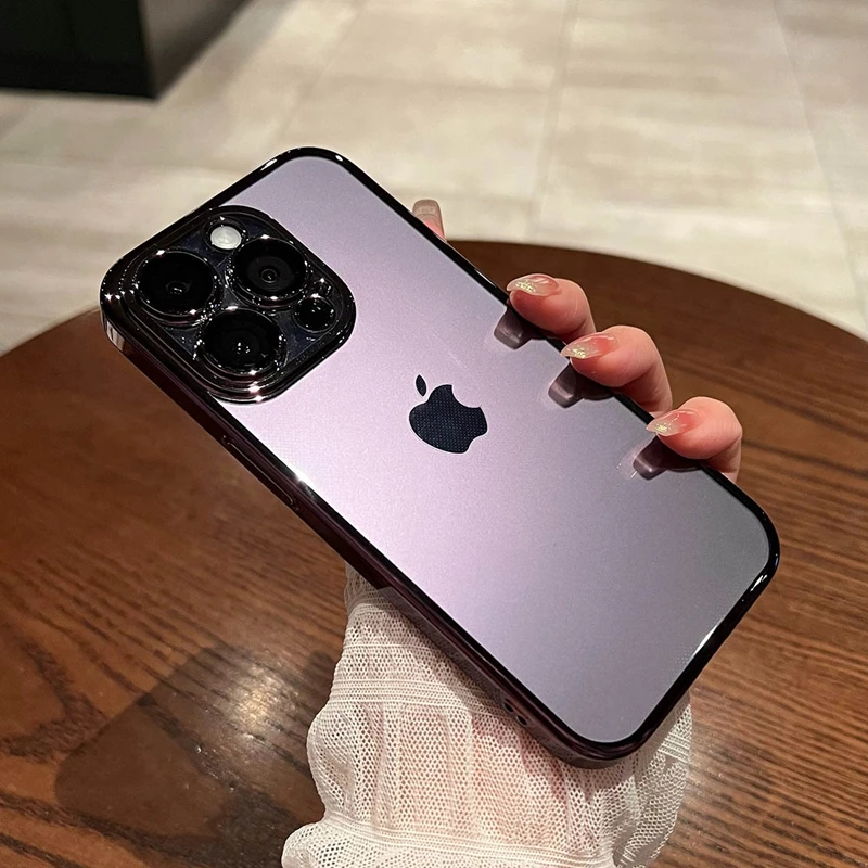

Luxury Plating Clear Silicone Phone Case For iPhone 13 Pro Max 14 12 11 X XR XS Max 7 8 Plus Transparent Shockproof Phone Case