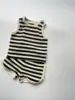 2025 Summer New Baby Sleeveless Clothes Set Infant Boy Girl Vest + Shorts 2pcs Suit Toddler Waffle Striped Breathable Outfits 4