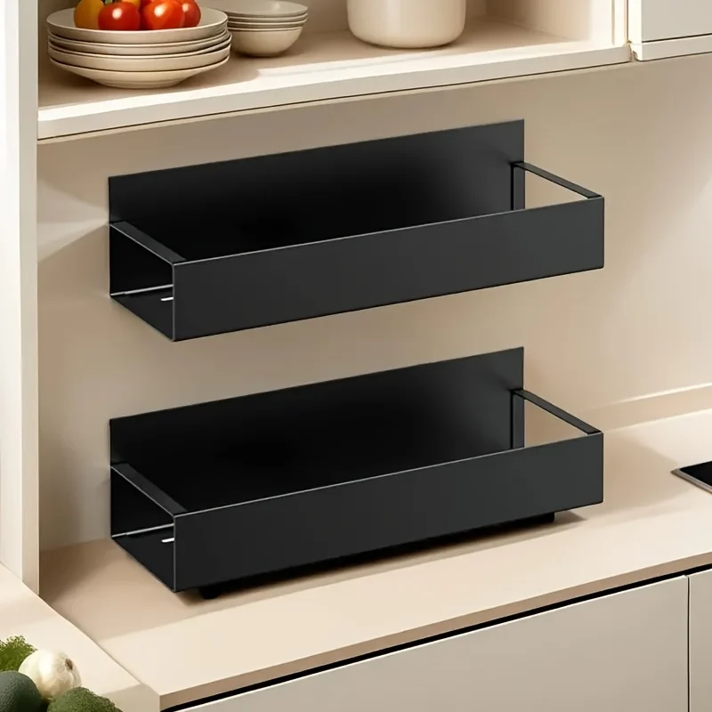1/2pcs Magnetic Side Storage Rack Set for Fridges And Washing Machines,Wall-Mounted Spice Organizer, Perfect for Laundry