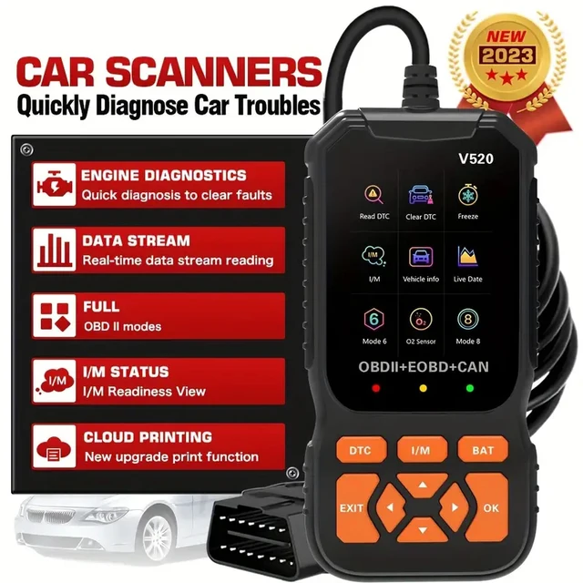 OBD2 Scanner Live Data Professional Mechanic OBDII Diagnostic Code Reader Tool For Check Engine Light Cloud