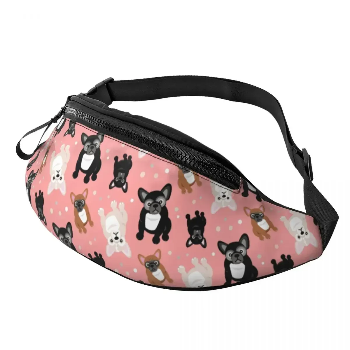 

Cool Cute French Bulldogs Fanny Pack for Travel Hiking Men Women Frenchies Pet Dog Crossbody Waist Bag Phone Money Pouch