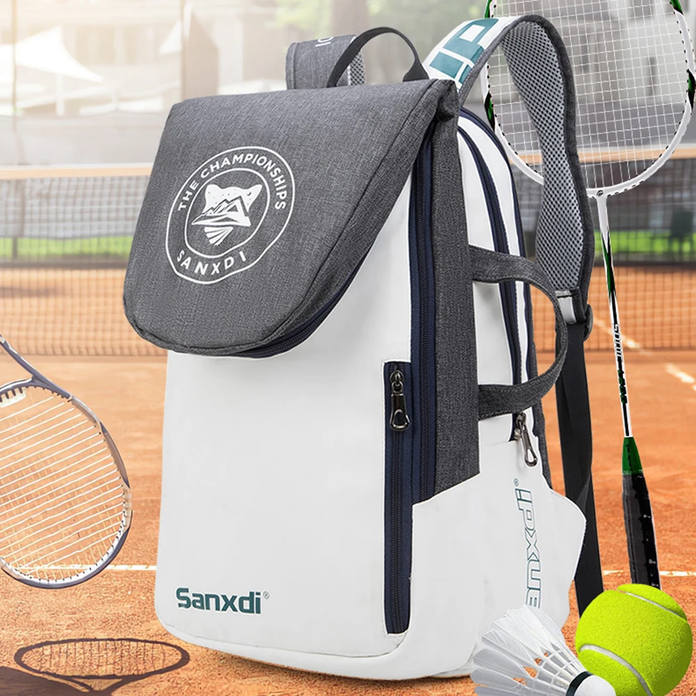Description Picture 6 of itemHolds 3 Rackets Tennis Backpack Large Capacity Badminton Rackets Bag Raquete Bag for Tennis/Pickleball/Badminton/Squash Sports