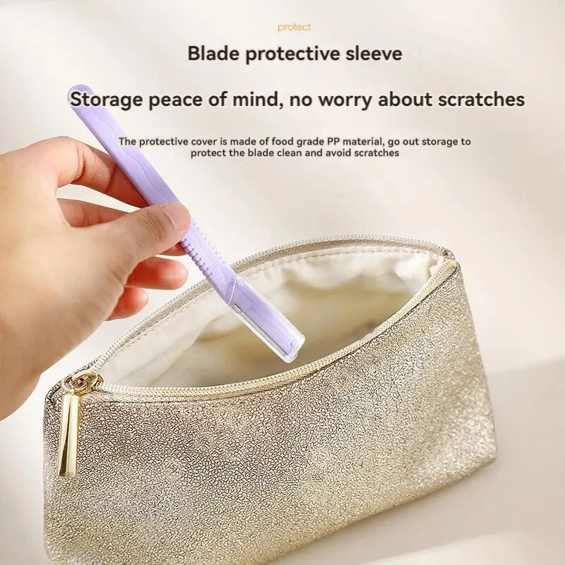 4pcs Eye-brow Knife WOMEN'S Makeup Eyebrow Shaping Tool Suit Stainless Steel Eye-brow Knife Eyebrow Scraper Beginner