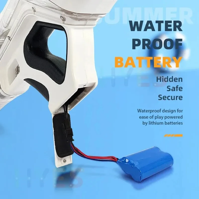 2024 Full Electric Automatic Water Storage Gun Portable Children Summer Beach Outdoor Fight Fantasy Toys for Boys Kids Game Gift 6