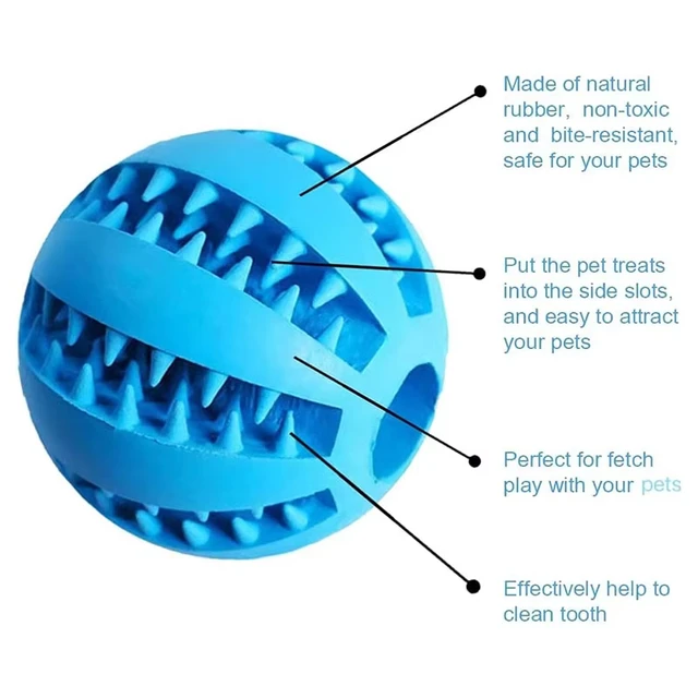 Sb756f84d38914bc8a6b9007077278afdE.jpg Dog Toy Ball Interactive Rubber Balls Puppy Chewing Toys Tooth Cleaning Cats Pets Food Treat Feeder Silicone Balls Pet Supplies