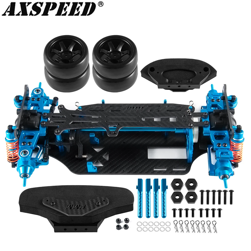 

AXSPEED комплект рамок из алюминиевого сплава и пластика, Корпус Корпуса, поворотный рычаг, регулируемый для 1/10 Tamiya TT01, обновленная модель радиоуправляемого автомобиля