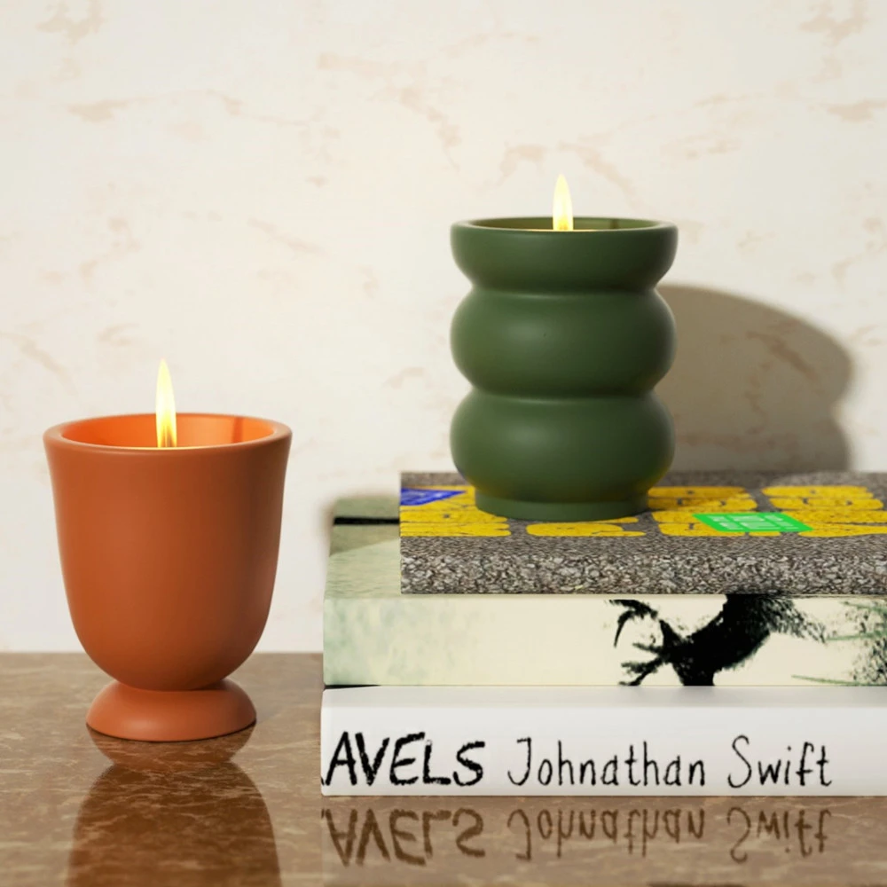 Cement Candle Vessel Mold Silicone Mold Candle Jar Silicone Candle