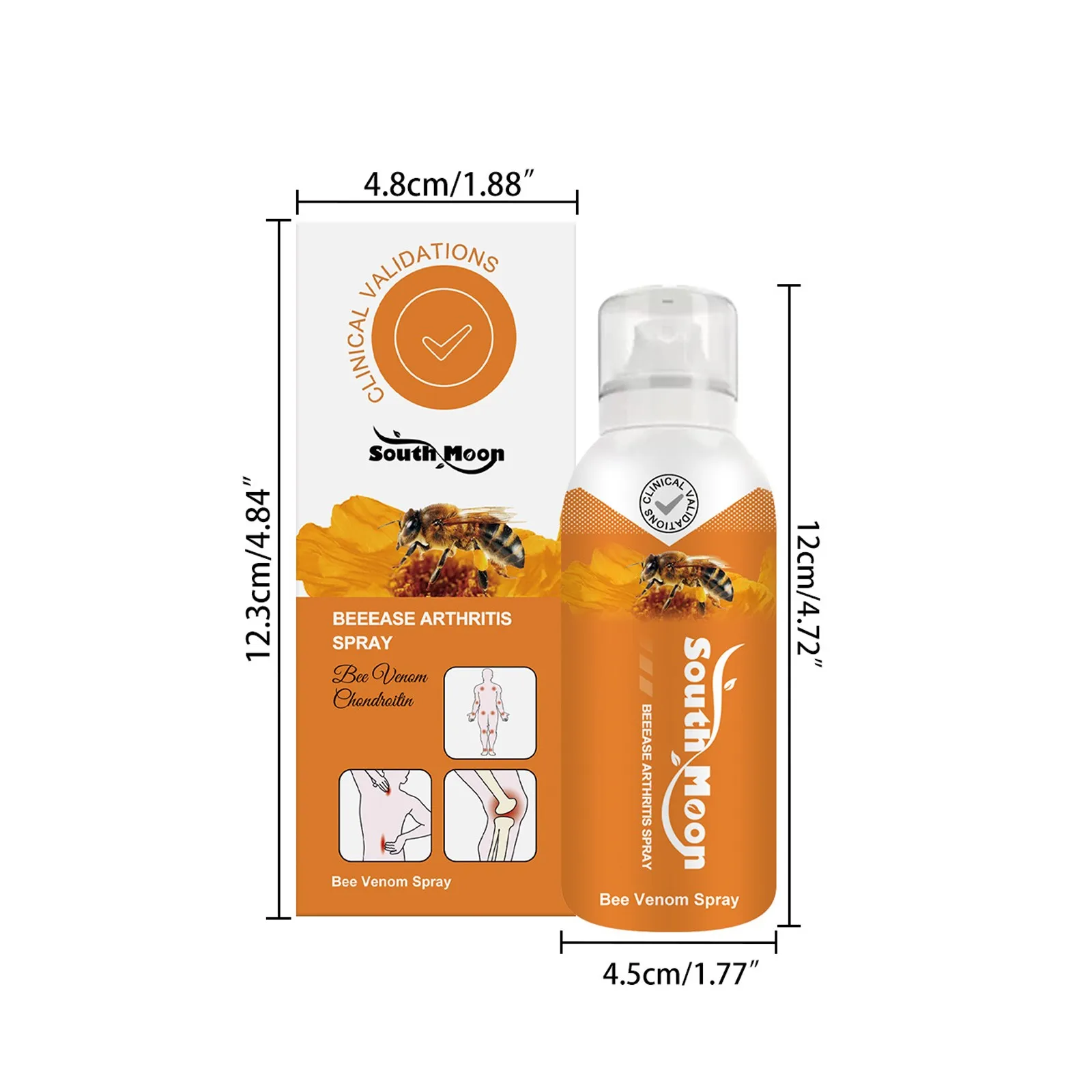 Bee Joint Care Spray Care Joint Pain Bee Gel Spray For Neck, Knee, Shoulder, Waist, Leg（100ml）