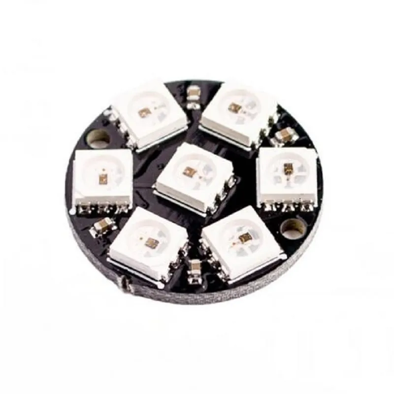 1/3/4/7/8/12/16/24/25/32/40/64 bits WS2812 5050 RGB LED Built-in Full-color Driving Color Lamp Round Square LED Module led modules led module