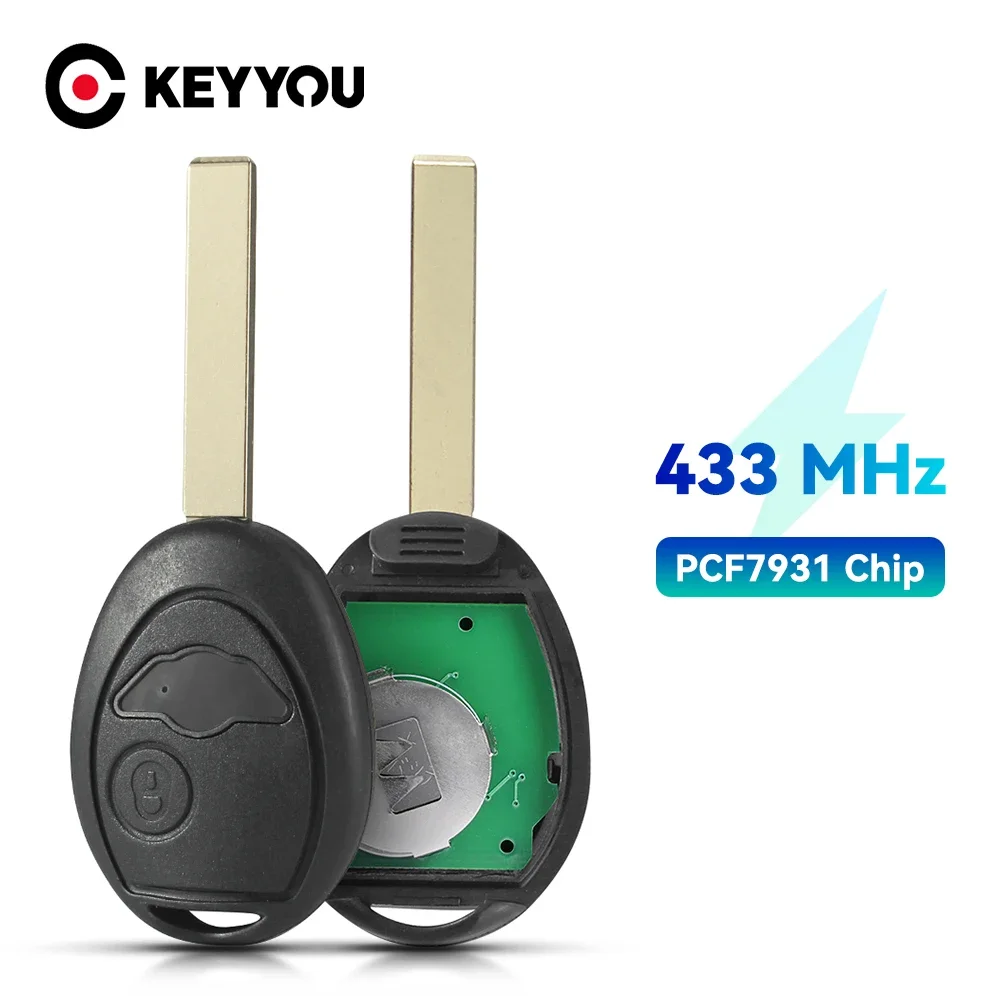 

KEYYOU 2 кнопочный дистанционный смарт-ключ для автомобиля 433 МГц ID73 PCF7931 чип для BMW Mini Cooper ONE S R50 R53 2002 2003 2004 2005