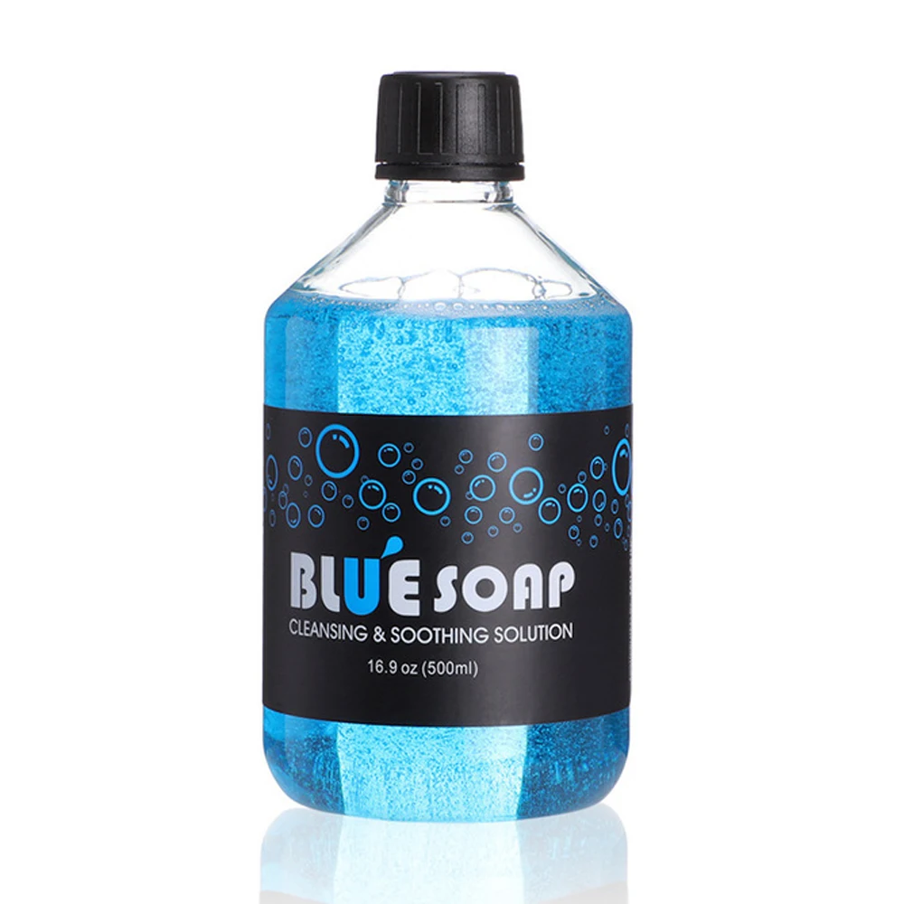 Microblading 40/500ml Blue Soap Cleansing & Soothing Solution Avoiding skin irritation Tattoo Studio Supply Tattoo Accessories
