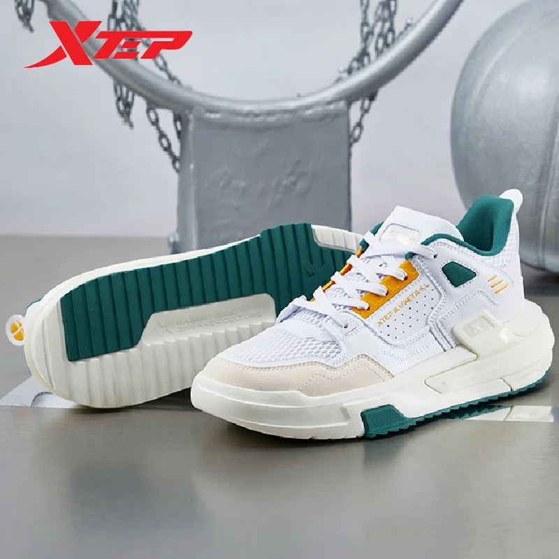 Xtep Basketball Shoes Men Low-Cut Wear-Resistant Rebound Men's Sports Shoes  Cushioning Comfortable Male Sneakers 877219120011