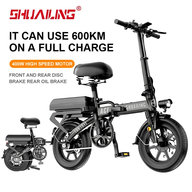 Shuailinglithiumbattery48V400Wfoldableelectricbicyclelong