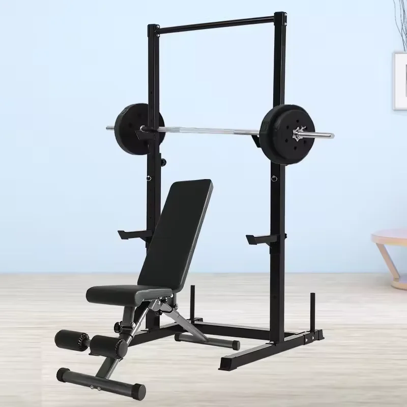 Multi functional home indoor pull-up fitness equipment training set sports supplies bench press horizontal bar squat rack
