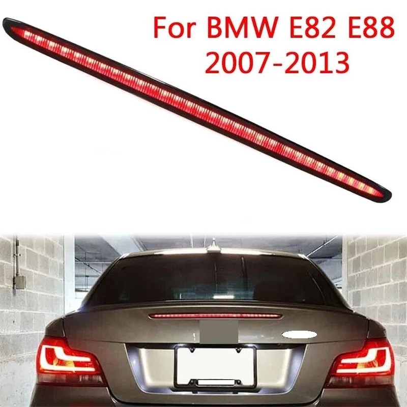 

63257164978 For BMW 1 Series 128i 135i M E82 E88 2007-2013 Smoked RED Lens LED Rear Boot Third Brake Stop Light Car Accessories