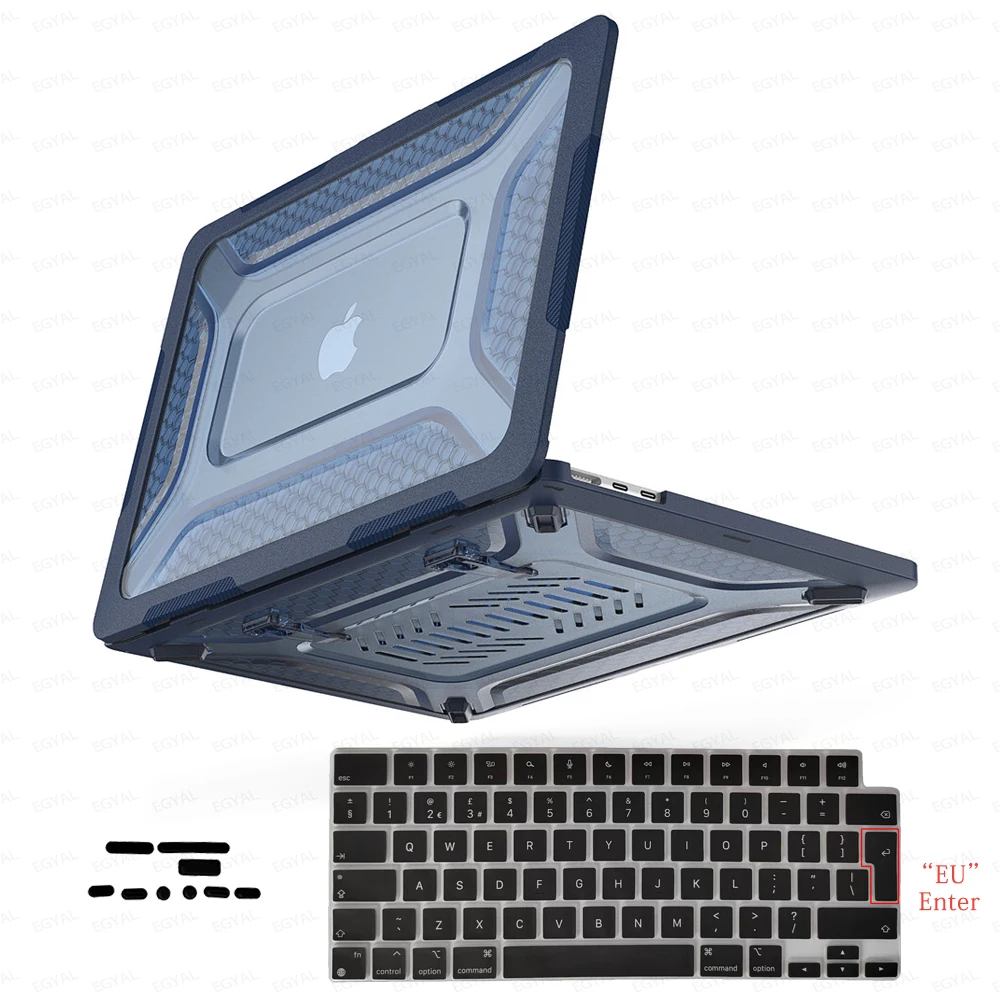 Premium Laptop Case with Dustproof Plug & Keyboard Cover - Elegant Design