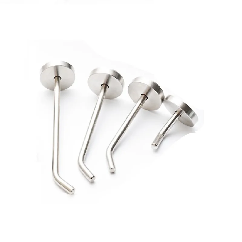 벽걸이 옷걸이 후크, 스테인레스 스틸 의류 디스플레이 후크, 길이 베이스, 직경 40MM, L50/100/150/200MM, 매장 슈퍼메이트용