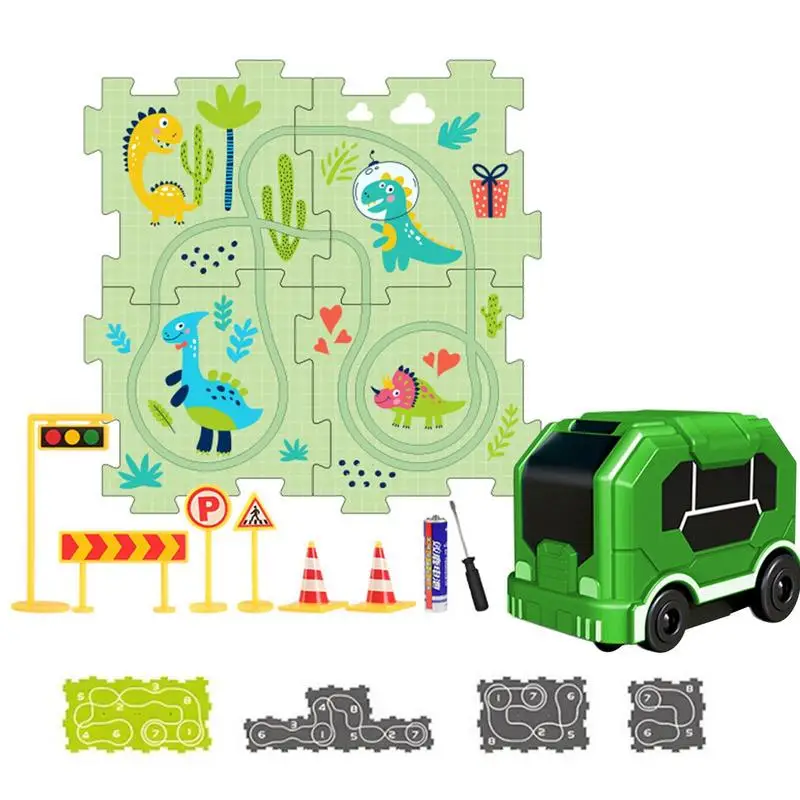 

Трековый автомобиль головоломка гоночный автомобиль трек детский автомобиль трек игровой набор Монтессори Забавный автомобиль Детский Развивающий Пазл трек автомобиль игрушка