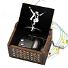 Source Factory Wooden Music Box Wooden Hand Crank Ornament Music Box Michael Jackson Music Box Wholesale 2