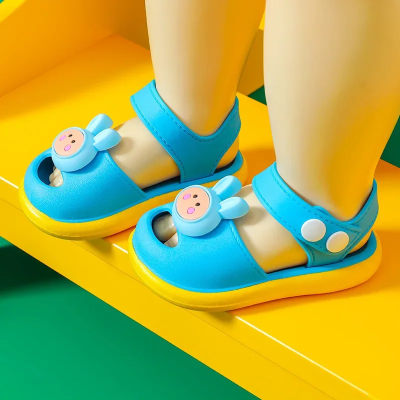 Children's Sandals Soft Bottom Anti-Slip Baby Toddler Boys Girls Summer Cartoon Slippers Comfortable Footwear for Kids
