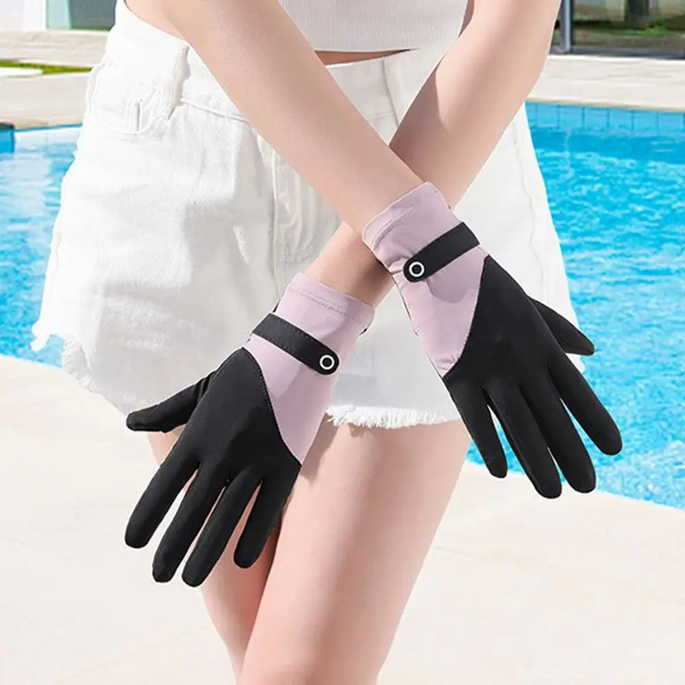 Women Summer Ice Silk Sunscreen Gloves Touch Screen Anti-UV Breathable Non Slip Riding Driving for cycling gloves,sunscreen gloves