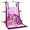 500 Euro Bill Money Printed Bathroom Bath Towel Shower Towel Super Soft Absorbent Microfiber Beach Towel Face Towel 1