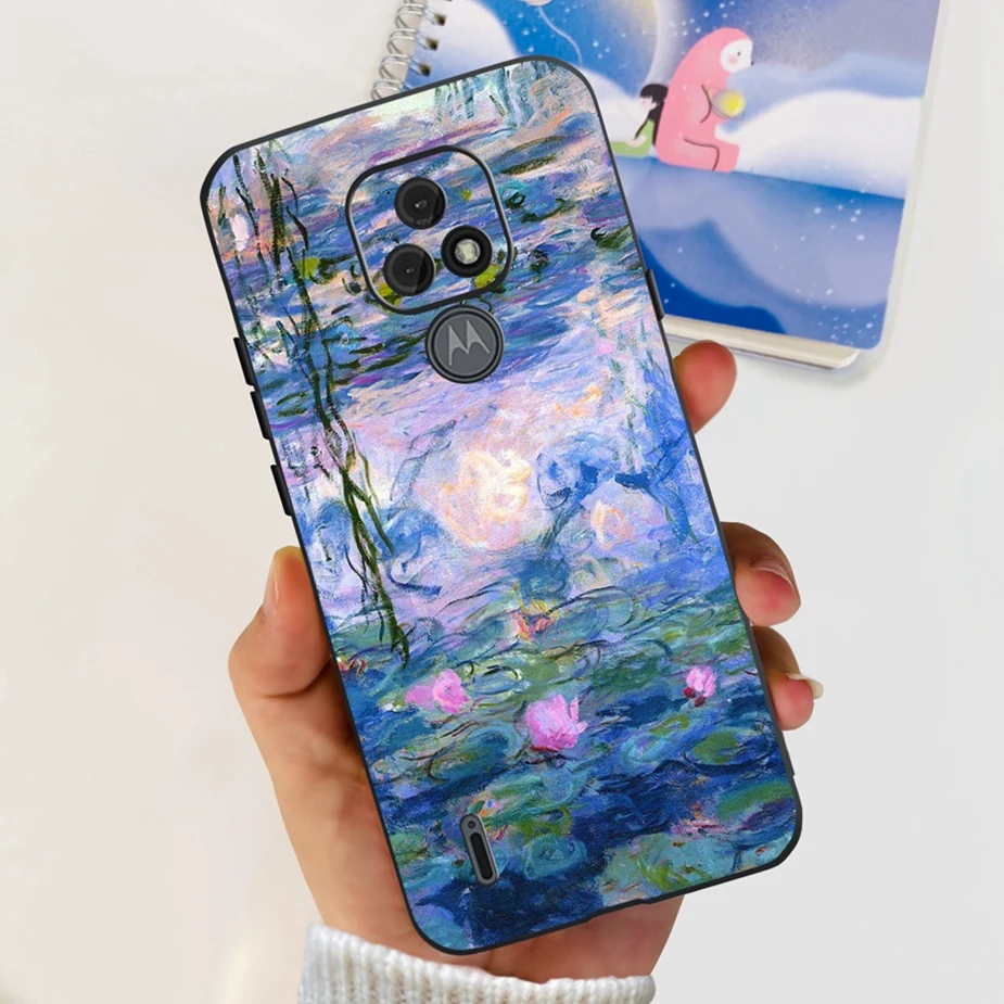 Stylish Painted Soft Silicone Phone Case for Motorola Moto E7 Series