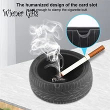 Cinzeiro de cimento redondo com anti deslizamento pat retro pneu forma cinzeiro fumar cinza holdler sala de estar escritório mesa de café decorações