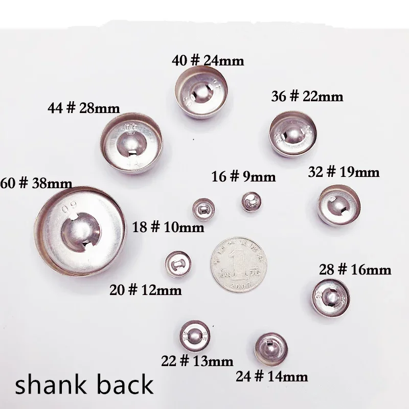 500set Fabric Cloth Covered Button Component Handmade Covered Button with Plastic Shank Back Bread Shape Accessories sewing tools