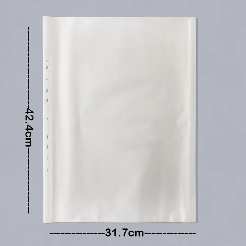 Clear Sheet Protectors 11 Holes A4 Clear Binder Sleeves 11.89*9.17in Office  Binder Supplies For 100 Pages Top Loading Protector - AliExpress