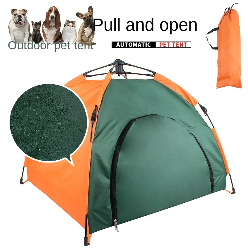 Outdoor Pet Tent Automatic Cat House Dog Kennel Rain and Sun Protection Portable Pet Kennel Car Dog Folding Tent