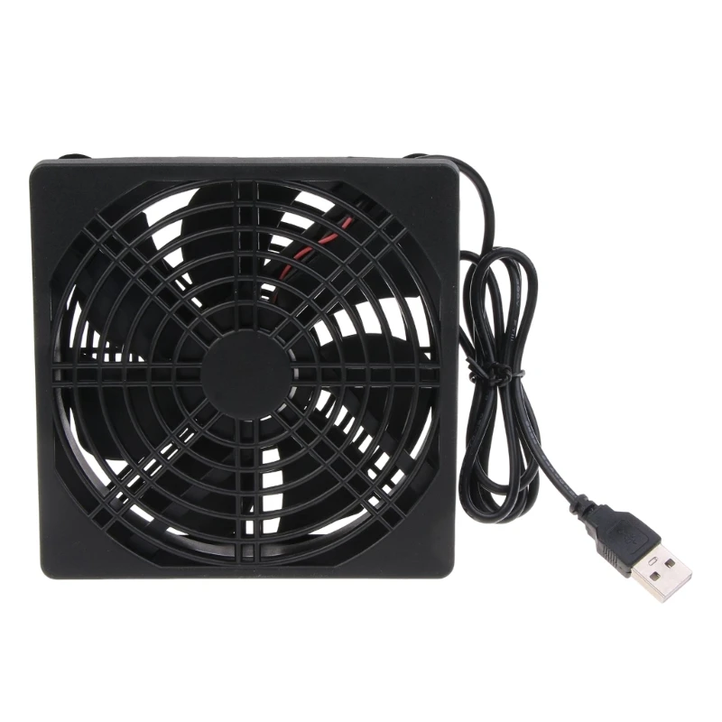 Cooling Fan 12cm 5V USB Power Supply for Router Set-Top Box Radiator Cooler DIY Repair Parts cooling fan
