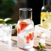 Japanese Style Water Jug And Cup Set High Borosilicate Glass Cold Kettle With Lid Fruit Tea Milk Decanter Cocktail Coffee Pot 5