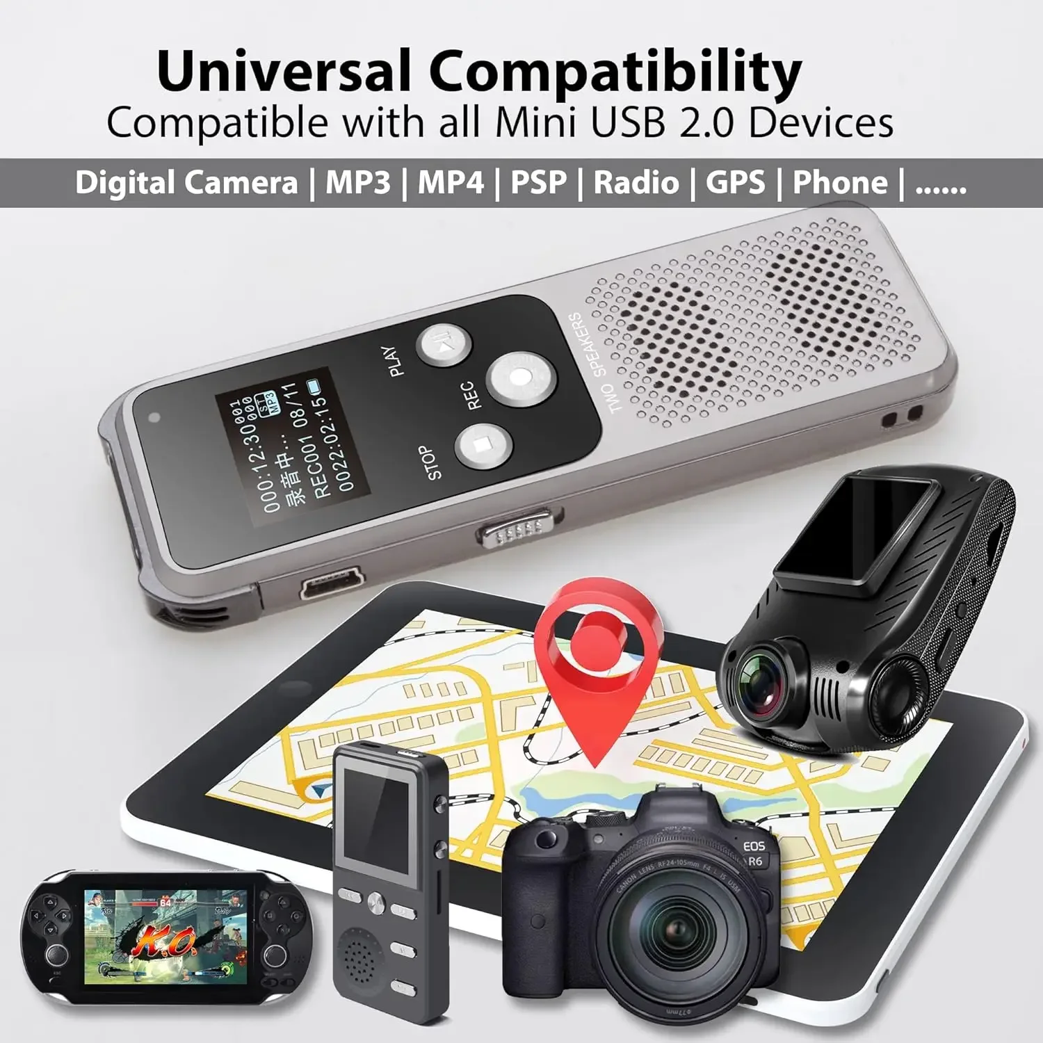 Compact USB-C to Mini USB Adapter - High-Speed 480Mbps Data Transfer & Charging Converter