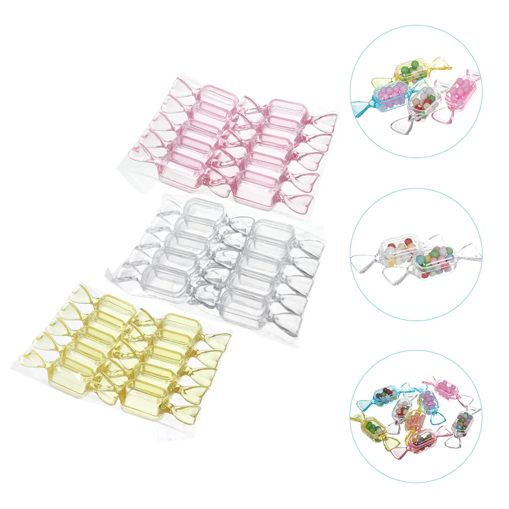 

30 Pcs Transparent Candy Box Party Favor Containers Packing Wedding Welcome Bags Case for