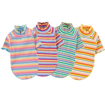 Pet Dog Clothes Puppy Vest T-shirt Shirt Cute Spring Pet Skirt Dress Roupas para cães Bottoming Shirt Dog Costume Puppy Clothes 2