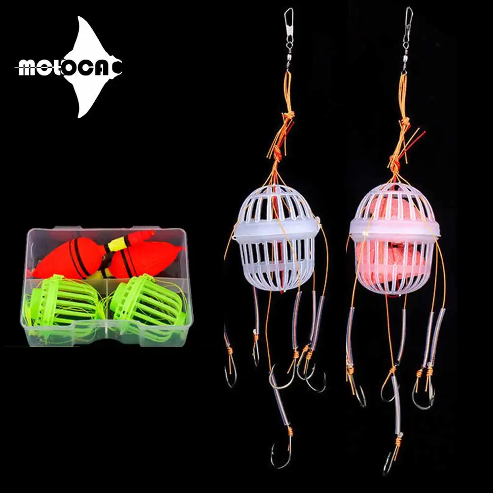 Fishing Hooks Explosion Baits Cage Sea Box Hook Monsters Carbon Steel