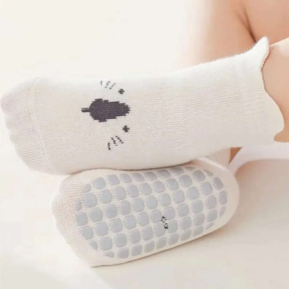 5Pairs Trampoline Socks Non-slip Baby Floor Socks Breathable Cute Newborn Cotton Socks Soft Fashion Toddle Step Socks Children