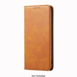 Premium Magnetic Leather Wallet Case - Universal Flip Cover with Holster for Galaxy A56 5G (XNWQC Yellow)