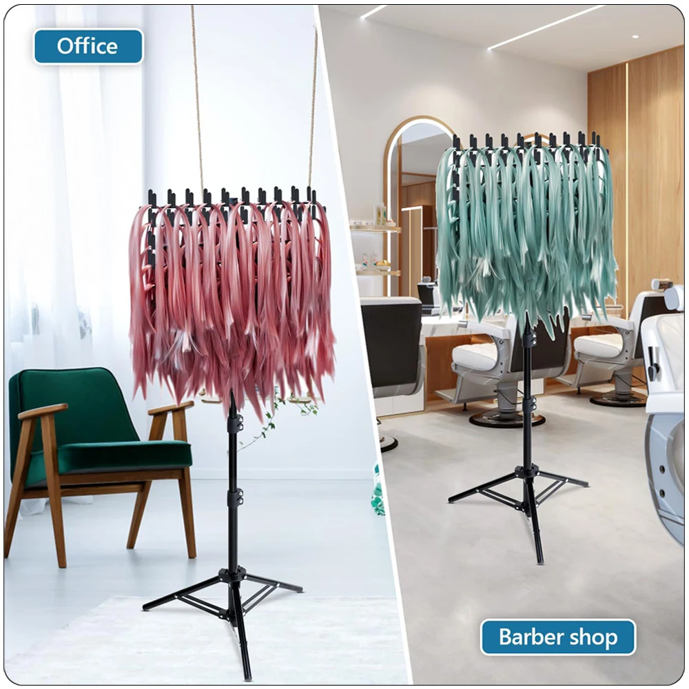 Support pour tresses de coiffure réglable avec bac et clips_voghion.com